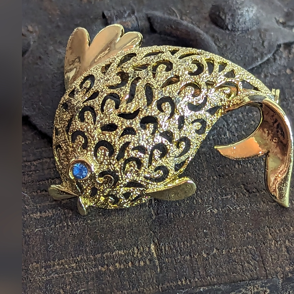Judith Jack Filigree Fish Brooch